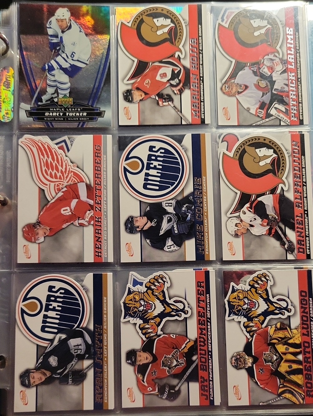 McDonalds Hockey Trading Cards In Album Sleeve - Red/White/Black